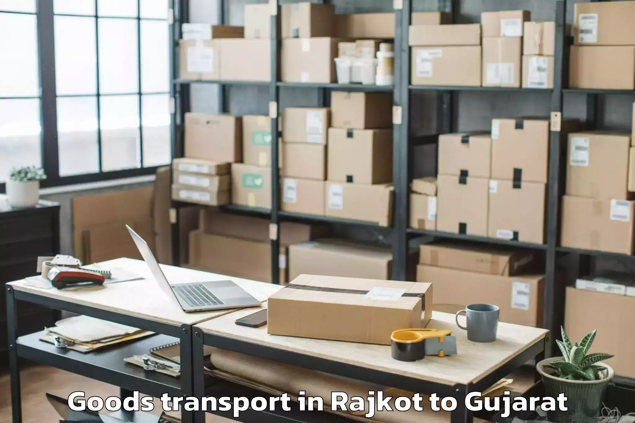 Book Rajkot to Kadi Goods Transport Online